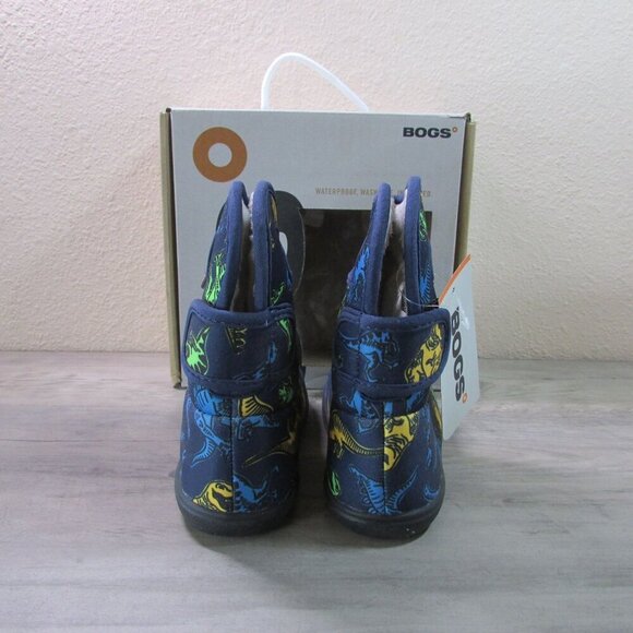 Bogs 10 Baby II Super Dino Waterproof Mud Garden Boots Navy - Picture 4 of 6